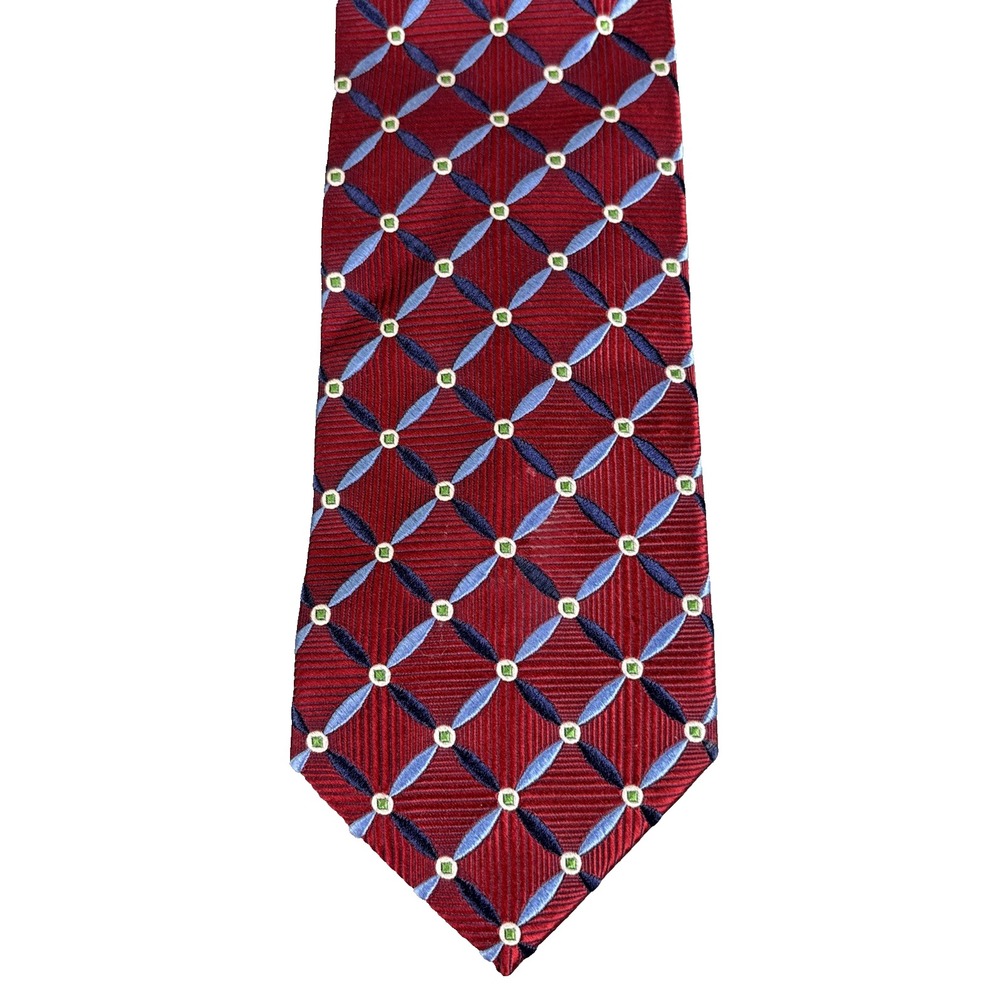 Jos A‎ Bank Mens Neck Tie Signature Collection Silk Red Blue 59" Long Classic